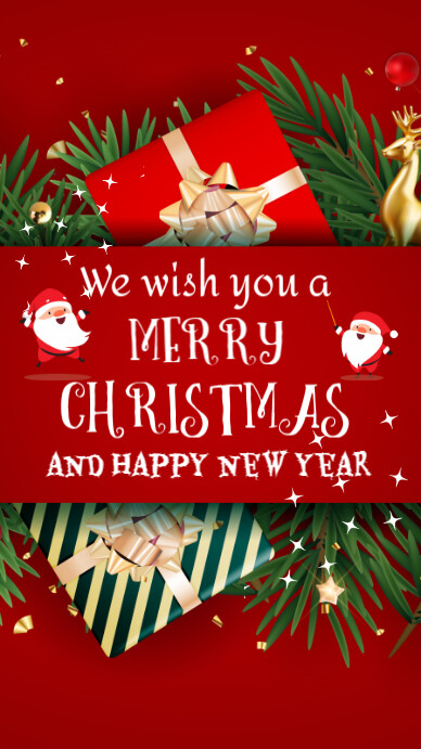 Copy of Red Ceria Merry Christmas And Happy New Year Instagram Story ...