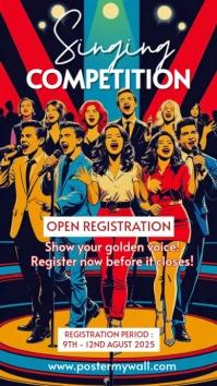 Red Ceria Singing Competition Instagram Story template
