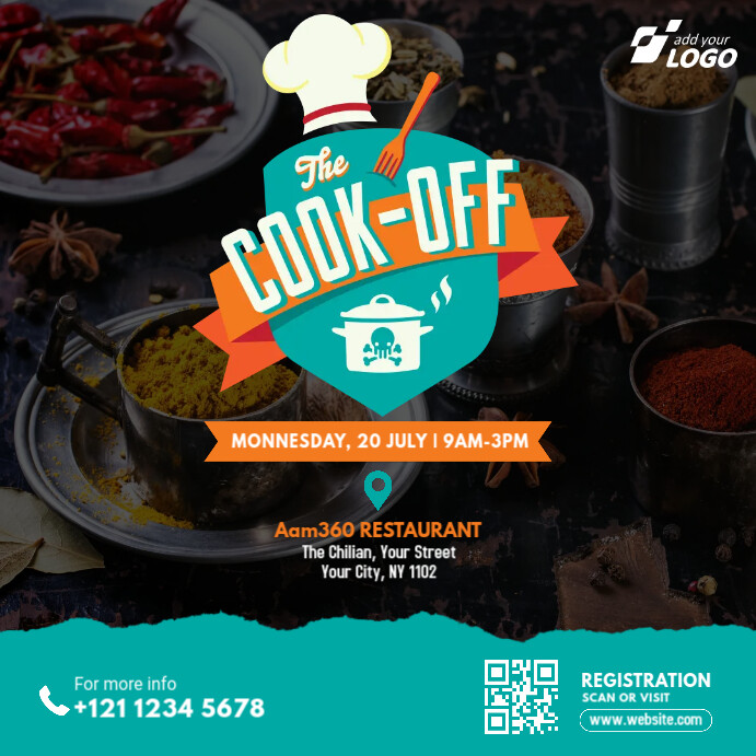 Red Chili Cook Off Instagram Post Template | PosterMyWall