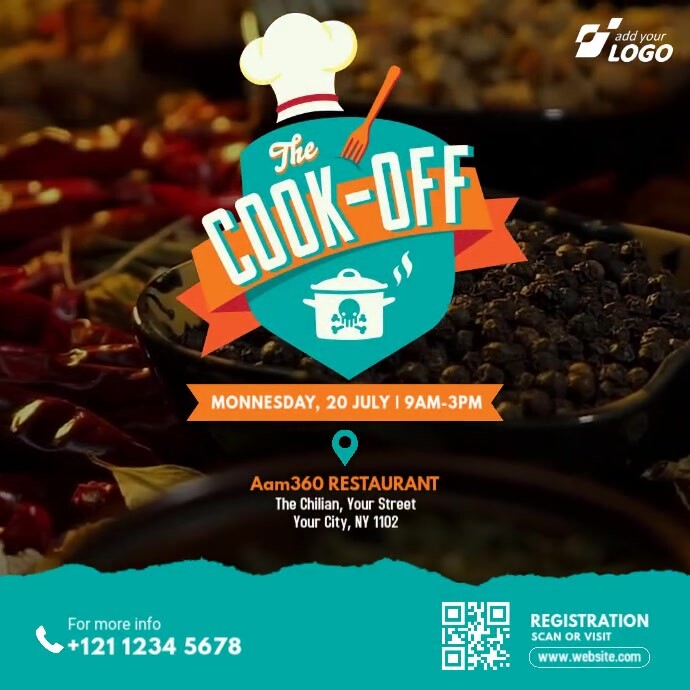 Red Chili Cook Off Instagram Video Template for Cooking Contest ...