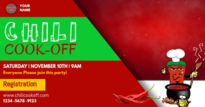 Red Chili Cook Off Video Copertina evento Facebook template