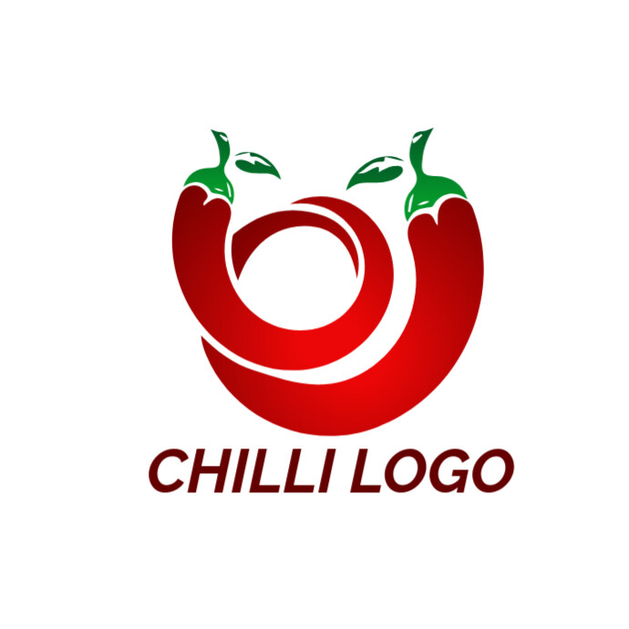 Red-chili-pepper-hot-concept-spicy-company- Logo Logotyp template