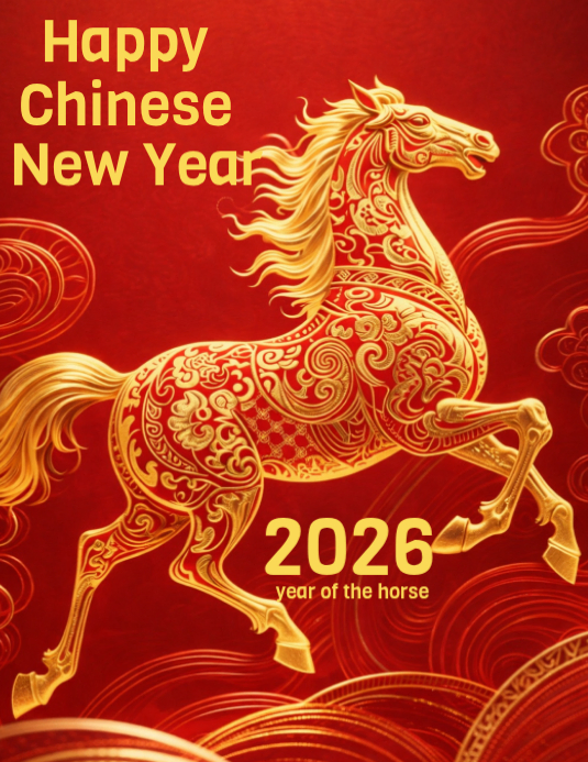 Copy of Red Chinese New Year 2026 Flyer | PosterMyWall