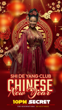 Red Chinese New Year Celebration Instagram Story template