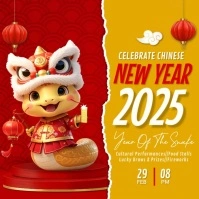 Red Chinese New Year Instagram Post template