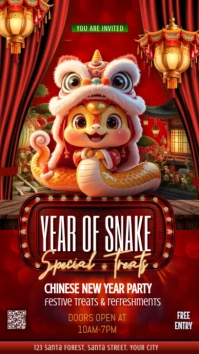Red Chinese New Year Instagram Story template