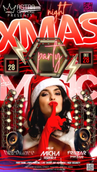 Red Christmas Club Party Event Ad Design Template Instagram Story