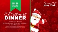 Red Christmas Dinner Facebook Cover Video Facebook-Covervideo (16:9) template