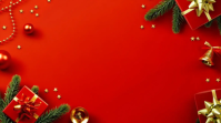 Red Christmas Frame Background Miniatura do YouTube template