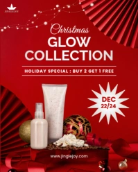 Red Christmas Product Joyful Instagram Portrait template