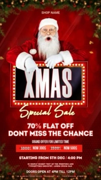 Red Christmas Sale Instagram Story template