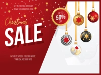 Red Christmas Sale Yard Sign template