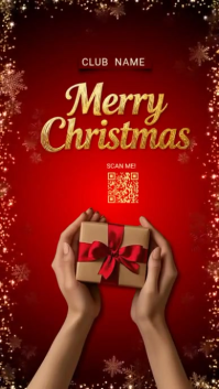 Red Christmas Video Template Instagram Story