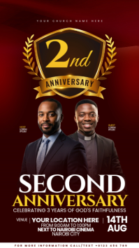 Red Church Anniversary Celebration Instagram Story Indaba yaku-Instagram template