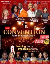 Red  Church Annual Convention  Flyer (us Letter) template