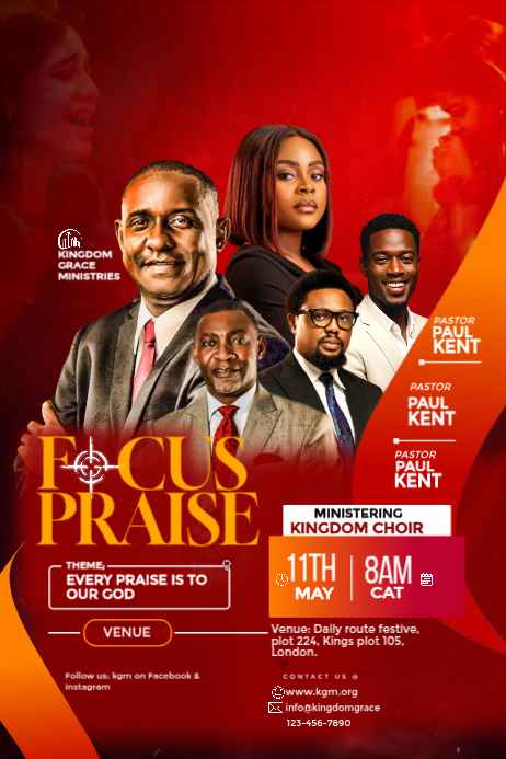 Copy of Red Church Design Flyer Poster | PosterMyWall