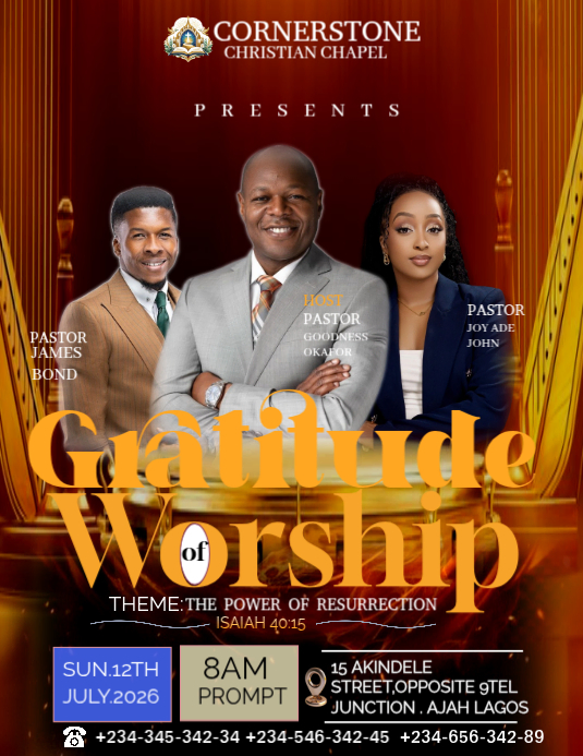 Red Church Event Flyer Template | PosterMyWall