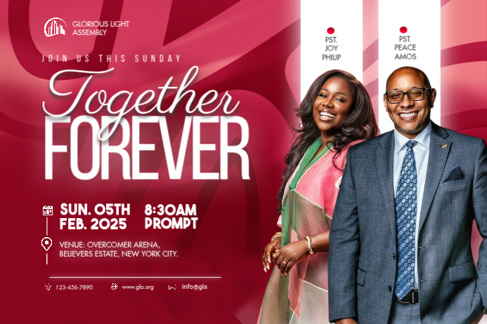 Red Church Event Posters Template | PosterMyWall
