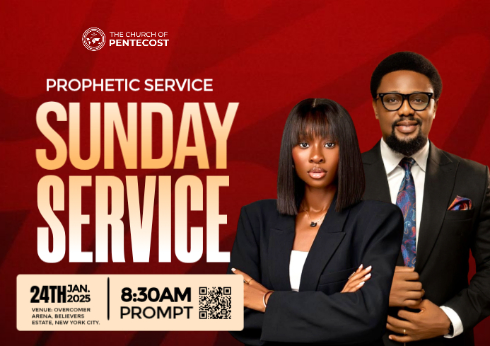 Red Church Program Copy of Red Church Service A4 | PosterMyWall