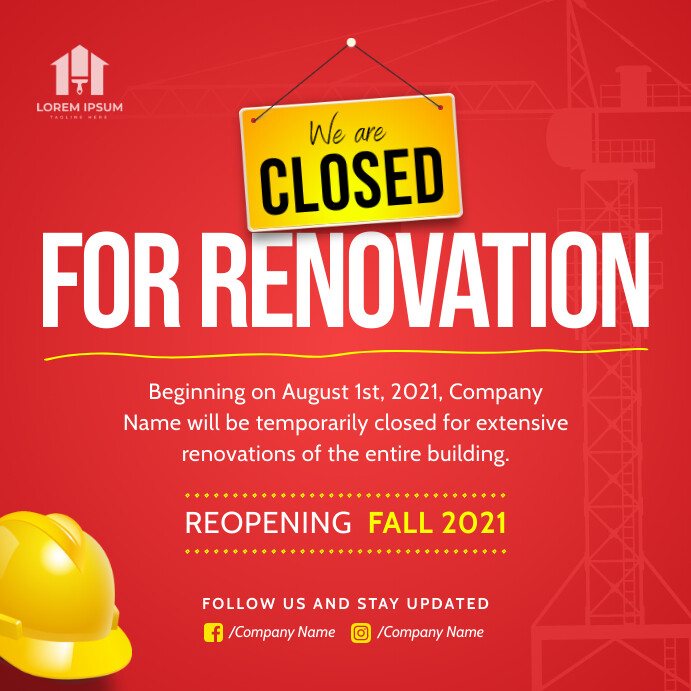 Copy Of Red Closed For Renovation Instagram Image PosterMyWall copy-of-red-closed-for-renovation-instagram-image-postermywall