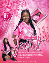 Red Collage Birthday Flyer 2025 2026 Flyer  Flyer (us Letter) Volante (Carta US) template