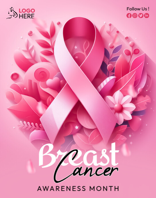 Cancer Collage Red Collage Breast Cancer Event Poster/wallboard Template | PosterMyWall