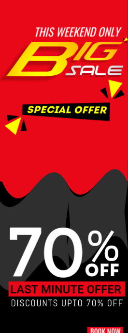 Red Collage  Sale Ad Instagram Template Door Hanger