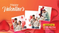 Red Collage Valentine's Day Photo Collage Twitter Post template