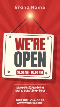 Rosso Business Opening Announcement Instagram Story Template