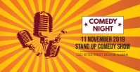 Red Comedy Night Invite Facebook Banner template