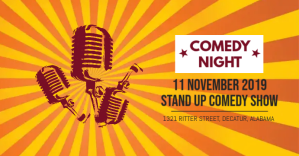 Orange Comedy Show Facebook Event Cover Template