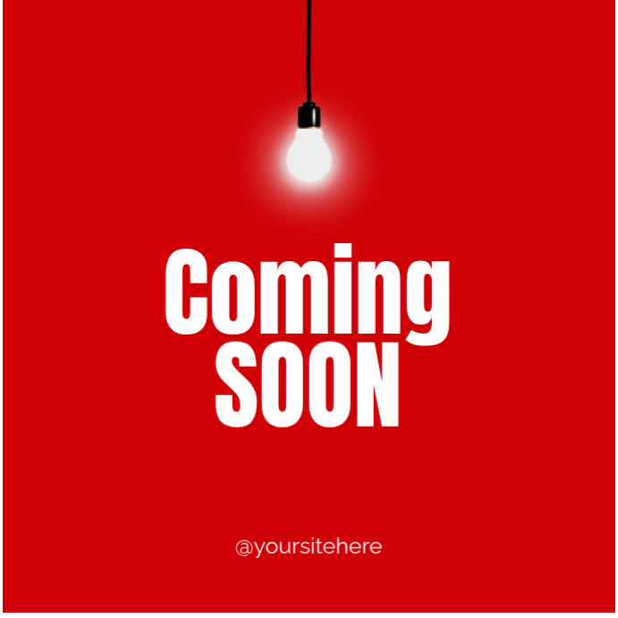 Red Coming Soon Announcement Instagram Post Template | PosterMyWall