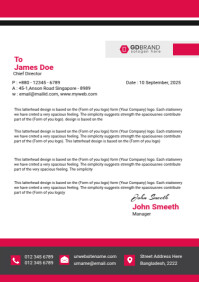 Red Corporate Letterhead Template | PosterMyWall