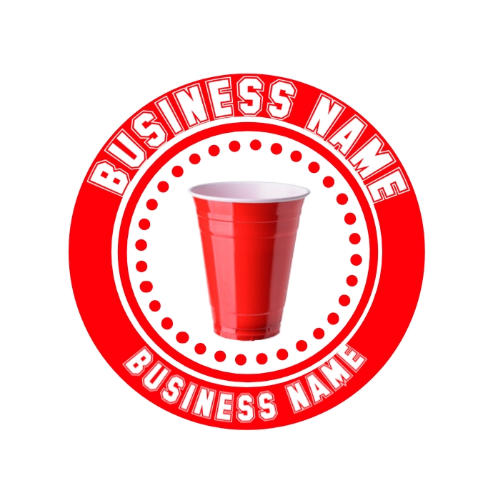 red cups party logo , red cups logo ,celebra Template PosterMyWall
