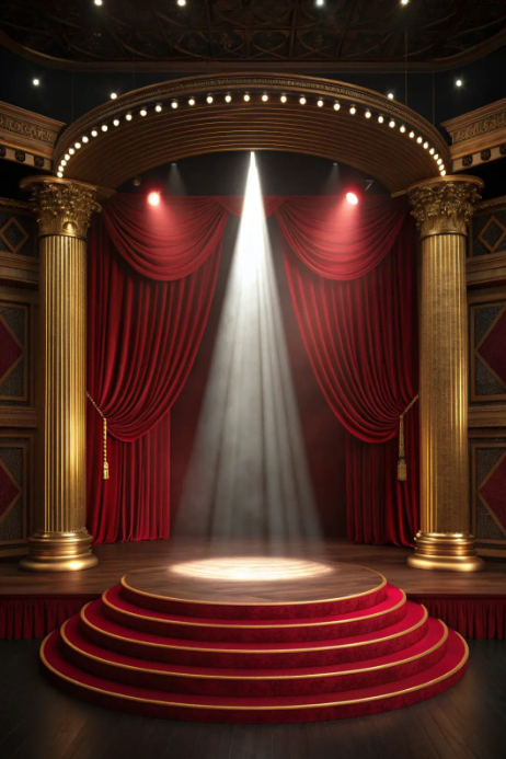 Brown Theater Stage Posters Template | PosterMyWall