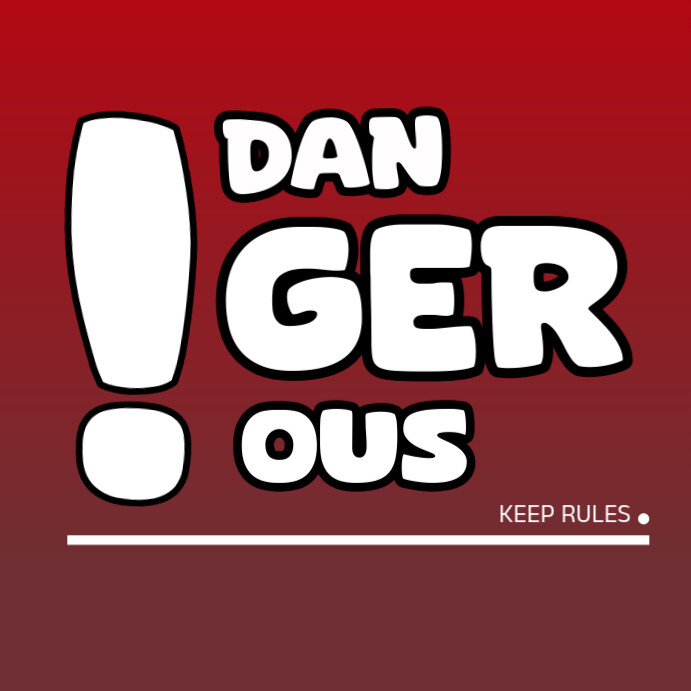 Red Dangerous Pos Instagram template