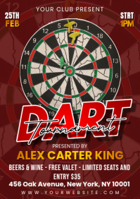 Red Dart Tournament A3 template