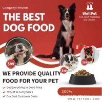 Red Dog Food social media advert Vierkant (1:1) template