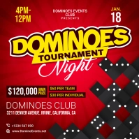 Red Domino Tournament Instagram Post template