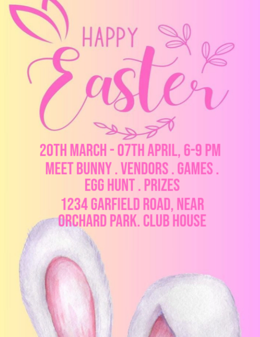 Red Easter Event Flyers Template | PosterMyWall