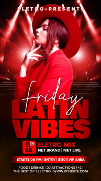 Red Electro Music Event Instagram Story template