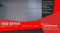 Red Electronics Repair Shop Display Video Template Facebook-omslagvideo (16:9)