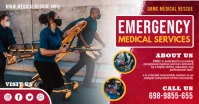 Red Emergency Medical Services Facebook Post template