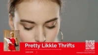 Red Fashion Brand Prerry Likkle Thrifts Spons Digital Display (16:9) template