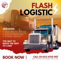 Red Fast Truck Logistics Instagram Video Temp template