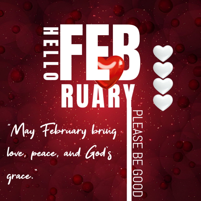 Red February Greeting Instagram Post Template | PosterMyWall