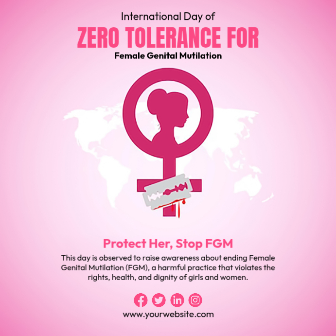 Red Female Genital Mutilation Awareness Instagram Post Template ...