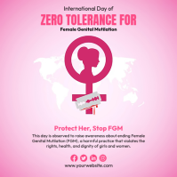 Pink Female Genital Mutilation Awareness Instagram Post Template ...