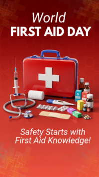 Red First Aid Awareness Instagram-verhaal Template
