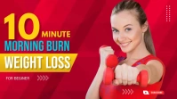 Red Fitness and weight lose youtube thumbnail template
